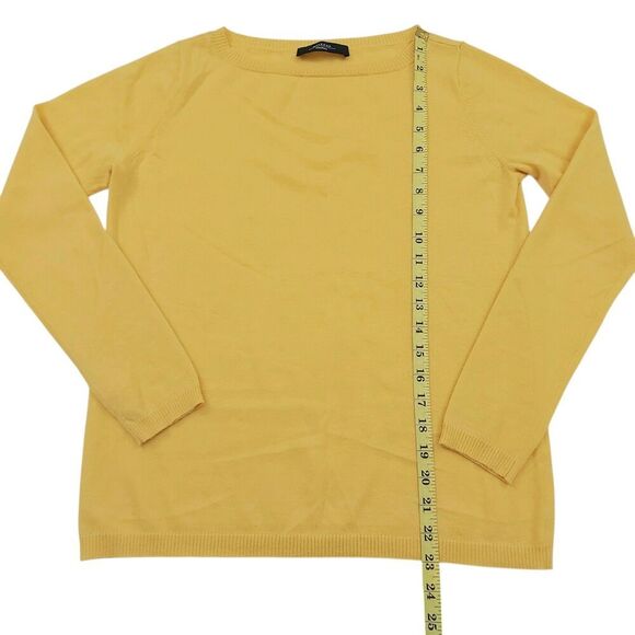 MaxMara Weekend Sweater Womens Small Yellow Wool Blend Comfy Cozy Knitted Office - Picture 9 of 10